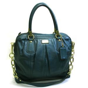 【中古】COACH アシュレイ 2WAY ショルダーバッグ レザー ブルー系 15339｜jjcollection2008