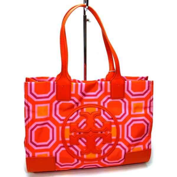 【中古】TORY BURCH ELLA MINI PRINTED TOTE ジオメトリック柄 トート...