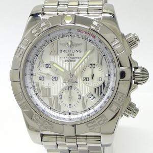 【中古】BREITLING クロノマット44 自動巻き クロノグラフ SS シルバー文字盤 AB0110｜jjcollection2008