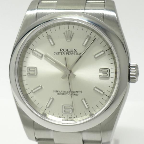 【中古】ROLEX オイスターパーペチュアル 自動巻き SS シルバー文字盤 G番 116000