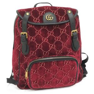 GUCCI リュックサック GGベルベット べロア レッド 574942