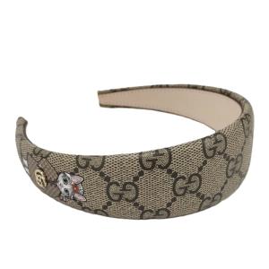 GUCCI（グッチ） カチューシャ ヘアバンド GGキャンバス ベージュ系