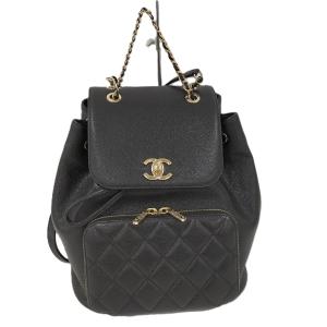 CHANEL バッグパック ビジネスアフィニティ キャビアスキン レザー ブラック AS3530