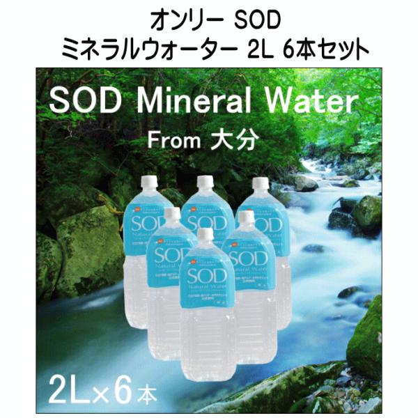 水 ウォーター オンリー SOD ナチュラルミネラルウォーター 2L×6本 軟水