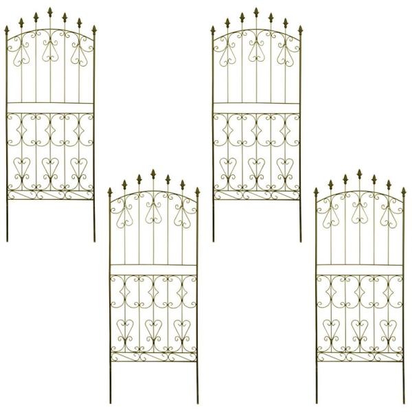 トレリス ダークブラウン ガーデン用品 ガーデンガーデン アイアンローズフェンス ロータイプ 高さ1...