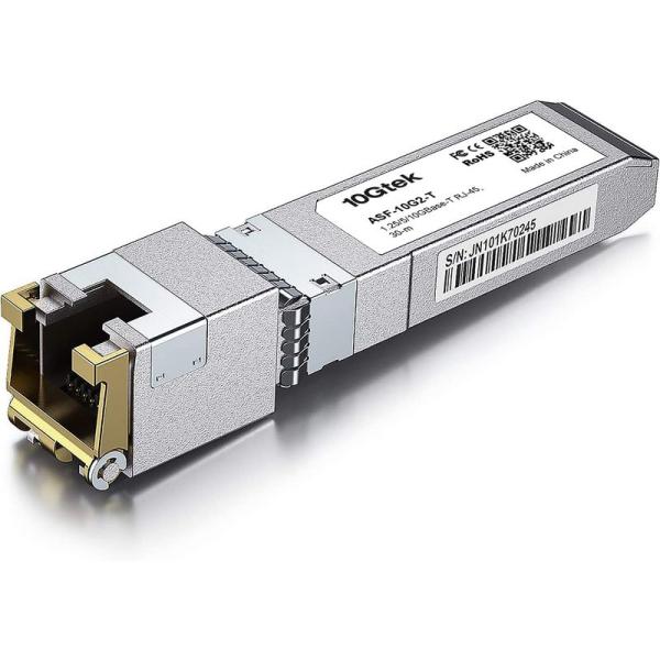 10Gtek 10GBase-T SFP+モジュール, 10G-T, 10Gカッパー, RJ-45 ...