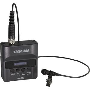 ポータブルレコーダー 黒 音声録音機器 TASCAM(タスカム) DR-10L ピンマイクレコーダー Youtube 音声収録 インターネット配信 ポッドキャスト 動画撮影 V｜jjhouse