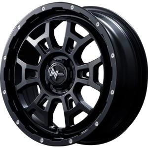 レイズマルカ アルミホイール 4本セット NITROPOWER H6 SLUG セミグロスブラック/マシニング 17×6.5J 4H PCD｜jjhouse