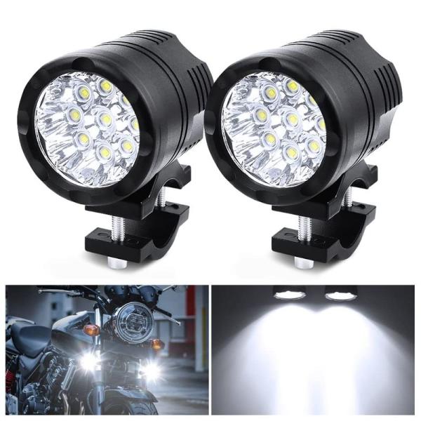 X-STYLE バイク フォグランプ 90W led 小型 防水 ヘッドライト 補助灯 12V 24...