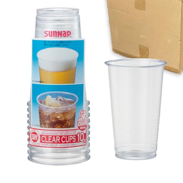 ケース販売 業務用 サンナップ クリアーカップ 420ml/14oz/900個入 大容量 使い捨て ...