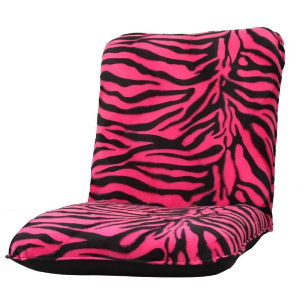 座椅子 ピンクゼブラ 家具 フラットチェア リクライニング座椅子