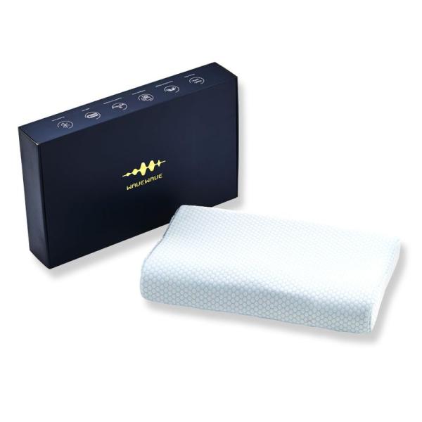 WAVEWAVE 公式 枕 低反発枕 エアープレス 温熱機能 USB充電式 Bluetoothスピー...