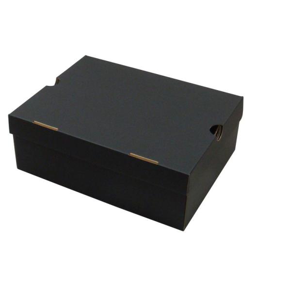 横井パッケージ 靴箱 Ｎ式タイプ NO4 320×245×120mm 黒 25枚セット
