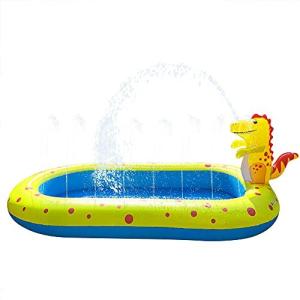zmayastar プール 子供 家庭用 噴水 水遊び 168cm×102cm ビニール 怪獣 恐竜 排水栓 噴水おもちゃ 親子遊び 芝生遊び