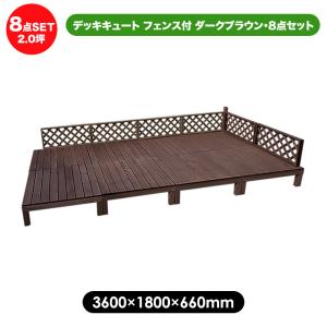 ウッドデッキ デッキキュート 2.0坪セット ダークブラウン...