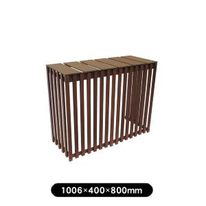 JJ PROHOME 出格子風 人工木 アルミ 室外機 カバー 9075 中サイズ