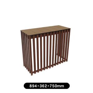 JJ PROHOME 出格子風 人工木 アルミ 室外機 カバー 1080 大型 チェリー