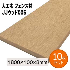 人工木 フェンス材 JJウッド006 ＜10枚セット＞ 1800×100×8mm ブラウン/ベージュ 【在庫処分】 まとめ売り 最安値に挑戦！