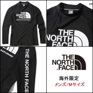 海外限定 ノースフェイス Tシャツ メンズ ラッシュガード 長袖 水着 スポーツウェア ブラック Mサイズ K094A