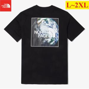 即納 THE NORTH FACE ノースフェイス Tシャツ 半袖 バックプリント M'S S/S EARTH DAY TEE ロゴ NT7UN12A メンズ レディース カジュアル ブラック K482D