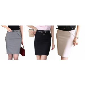 上品なタイトスカート ベージュ・グレー・ブラック