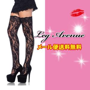 LEG AVENUE 薔薇柄レース ストッキング LG-9762-O／S   