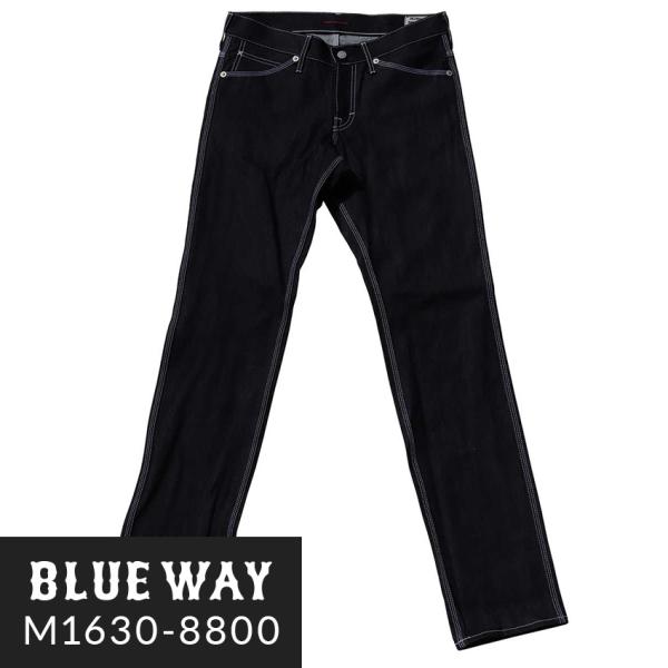 BLUEWAY エンジニアインカット ジーンズ ビンテージデニム(RAW未洗リジット):M1630-...