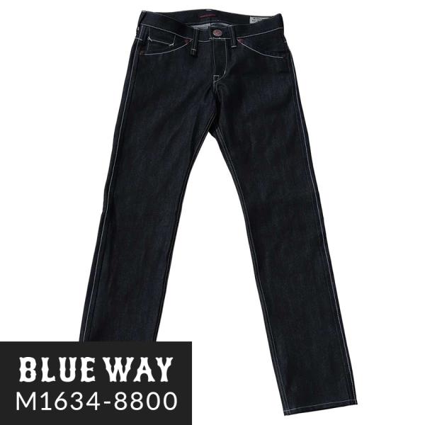 BLUEWAY エンジニアインカット ジーンズ ビンテージデニム(RAW未洗リジット):M1634-...