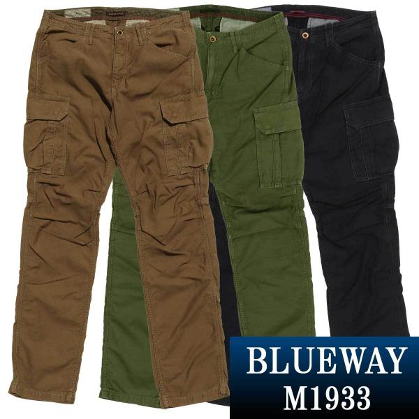 BLUEWAY テーパード カーゴパンツ・バックサテン:M1933 ストレート
