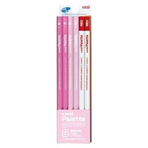 三菱鉛筆 かきかた鉛筆 ユニパレット B パステルピンク 1ダース 赤鉛筆付 K5564B