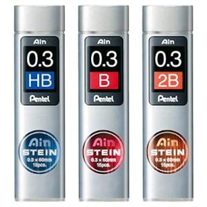 ぺんてる シャープペン芯 アイン芯 シュタイン 0.3mm HB・B・2Bセット