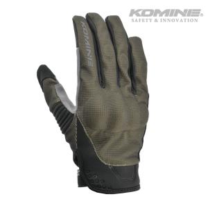 コミネ GK-183 OLIVE プロテクトメッシュグローブ-ブレイブ KOMINE 06-183 バイク グローブ 2022新色