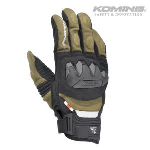 コミネ GK-220 OLIVE プロテクトメッシュグローブ KOMINE 06-220 バイク グローブ 2022年新色