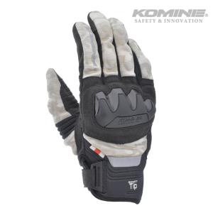 コミネ GK-220 SAND CAMO プロテクトメッシュグローブ KOMINE 06-220 バイク グローブ 2022年新色