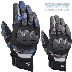 コミネ GK-220 プラッドパターン プロテクトメッシュグローブ