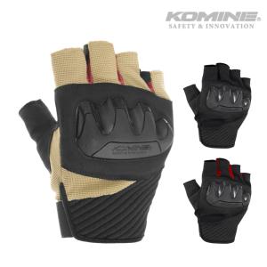 コミネ GK-242 プロテクトメッシュハーフフィンガーグローブ KOMINE 06-242 春夏 バイク グローブ チョイ乗り 街乗り ストリート 2020年モデル