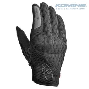 コミネ GK-243 SOLID BLACK プロテクトクーリングメッシュグローブ KOMINE 06-243 春夏 バイク グローブ メンズ レディース ストリート｜jline