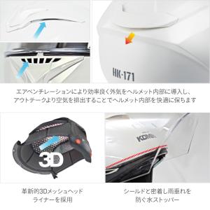 コミネ HK-171 FL システムヘルメット...の詳細画像3