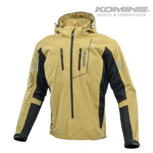 コミネ メッシュジャケット JK-112 BEIGE プロテクトハーフメッシュパーカ -ゲンリ KOMINE 07-112 バイク CE規格パッド付  春夏｜jline