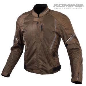 コミネ ジャケット JK-146 BROWN プロテクトハーフメッシュジャケット KOMINE 07-146 春夏 バイク ジャケット スポーティ メンズ レディース CE適合パッド付