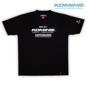 JK-400 コミネ Tシャツ BLACK-KOMINEプリント KOMINE 07-400 黒シャツ｜jline