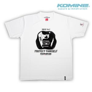 JK-400 コミネ Tシャツ WHITE-Protectorプリント KOMINE 07-400 白シャツ｜jline