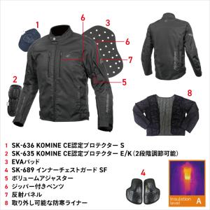 コミネ ジャケット JK-603 プロテクトウ...の詳細画像5