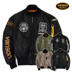 バンソン ブルゾンジャケット VS23109W MA-1ジャケット VANSON バイク  春秋冬 23-24年秋冬モデル｜jline