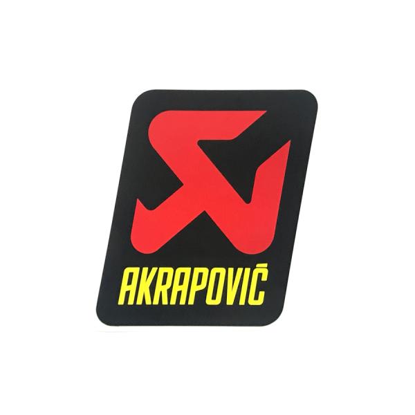 アクラポビッチ 耐熱サイレンサー ステッカー 85x79mm アルミ AKRAPOVIC