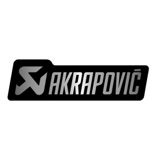 アクラポビッチ 耐熱サイレンサー ステッカー シルバーロゴ 143X43mm AKRAPOVIC P...