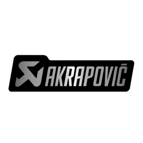 アクラポビッチ 耐熱サイレンサー ステッカー シルバーロゴ 120X34.5mm AKRAPOVIC...