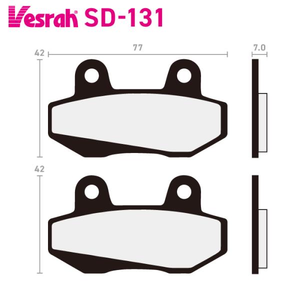 ベスラ SD-131 レジンブレーキパッド バイク ヒョースン XRX 125 GT125 GT12...