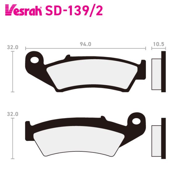 ベスラ SD-139-2 レジンブレーキパッド バイク ホンダ NSR250R RVF400R VF...