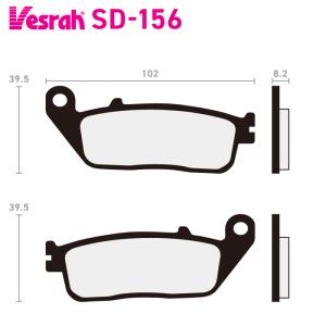 Vesrah ベスラ SD-434 レジンブレーキパッド バイク カワサキ ZR400